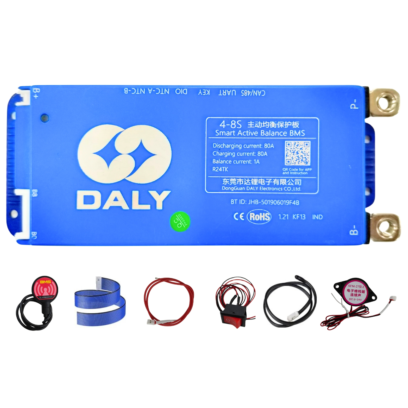 DALY 100BAL SMART BMS 4-8S 80A